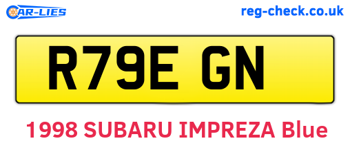 R79EGN are the vehicle registration plates.