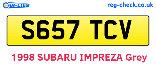 S657TCV are the vehicle registration plates.