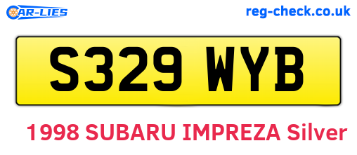 S329WYB are the vehicle registration plates.