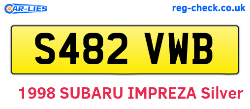 S482VWB are the vehicle registration plates.