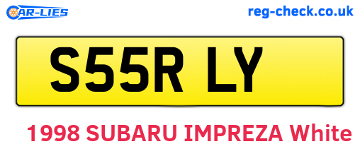 S55RLY are the vehicle registration plates.