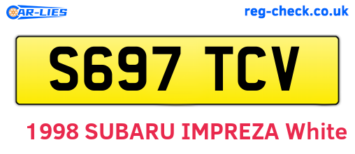 S697TCV are the vehicle registration plates.