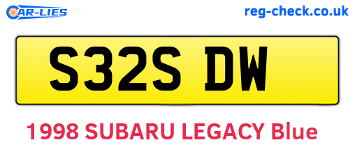 S32SDW are the vehicle registration plates.