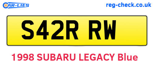 S42RRW are the vehicle registration plates.