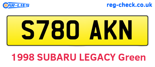 S780AKN are the vehicle registration plates.