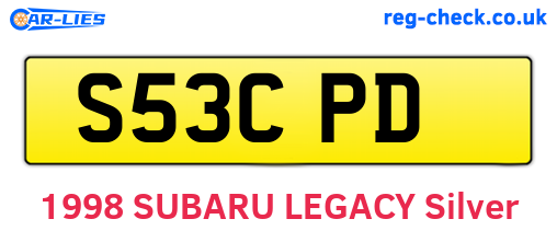 S53CPD are the vehicle registration plates.