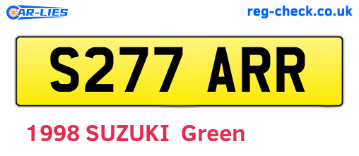 S277ARR are the vehicle registration plates.