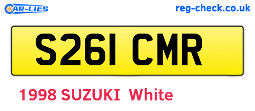 S261CMR are the vehicle registration plates.