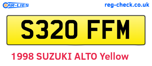 S320FFM are the vehicle registration plates.