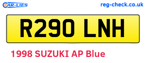 R290LNH are the vehicle registration plates.