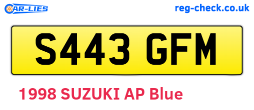 S443GFM are the vehicle registration plates.