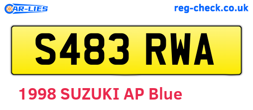 S483RWA are the vehicle registration plates.
