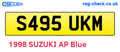 S495UKM are the vehicle registration plates.