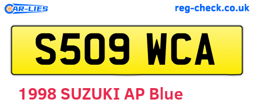 S509WCA are the vehicle registration plates.