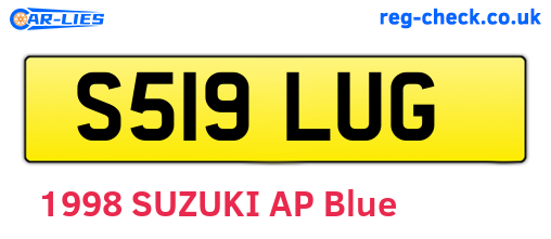 S519LUG are the vehicle registration plates.