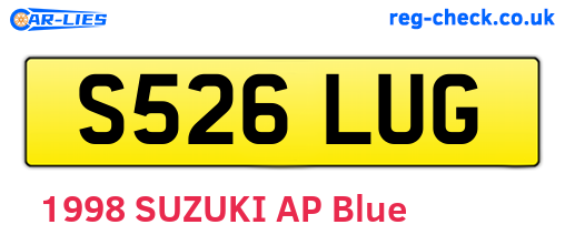 S526LUG are the vehicle registration plates.