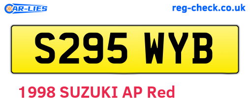 S295WYB are the vehicle registration plates.