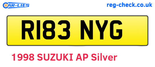 R183NYG are the vehicle registration plates.