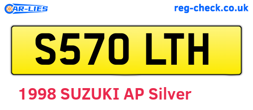 S570LTH are the vehicle registration plates.