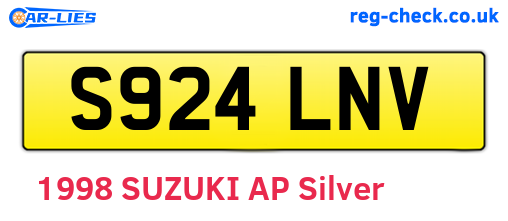 S924LNV are the vehicle registration plates.