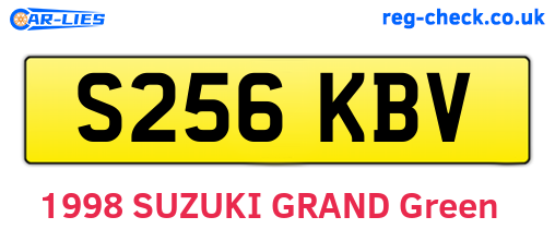 S256KBV are the vehicle registration plates.