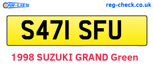 S471SFU are the vehicle registration plates.