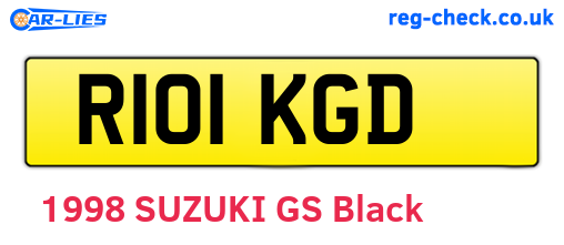 R101KGD are the vehicle registration plates.