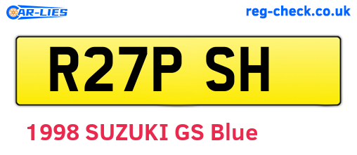 R27PSH are the vehicle registration plates.