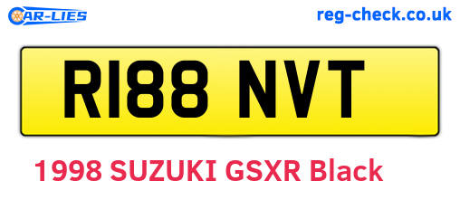R188NVT are the vehicle registration plates.