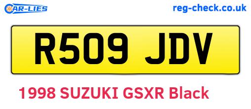 R509JDV are the vehicle registration plates.