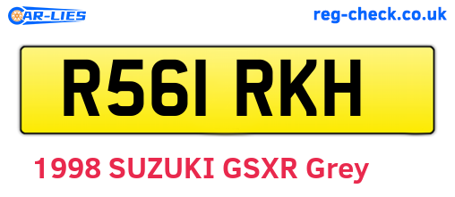 R561RKH are the vehicle registration plates.