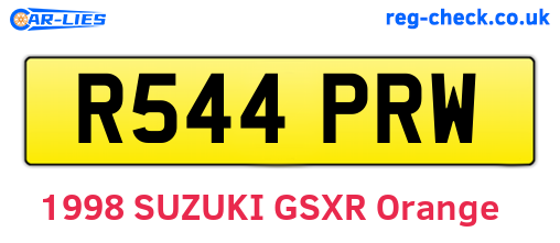 R544PRW are the vehicle registration plates.