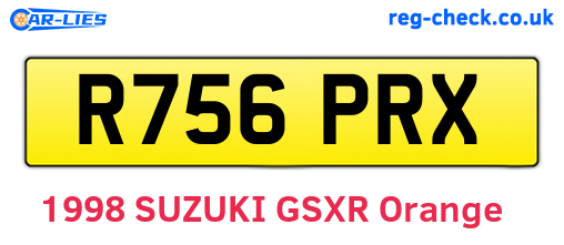 R756PRX are the vehicle registration plates.