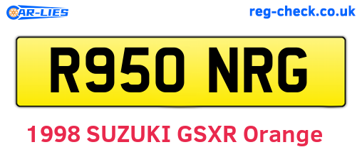 R950NRG are the vehicle registration plates.