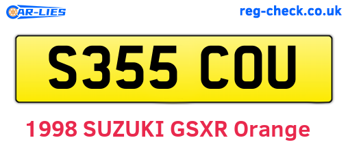 S355COU are the vehicle registration plates.