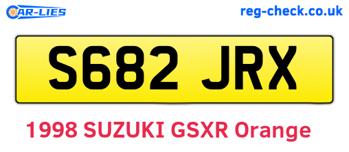 S682JRX are the vehicle registration plates.