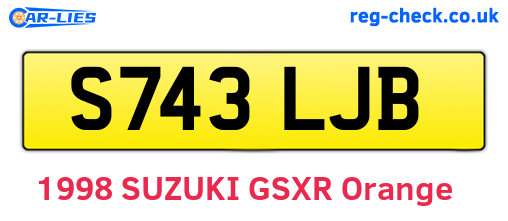 S743LJB are the vehicle registration plates.
