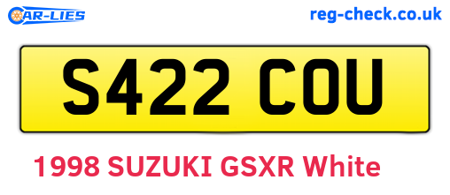 S422COU are the vehicle registration plates.