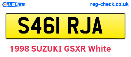 S461RJA are the vehicle registration plates.