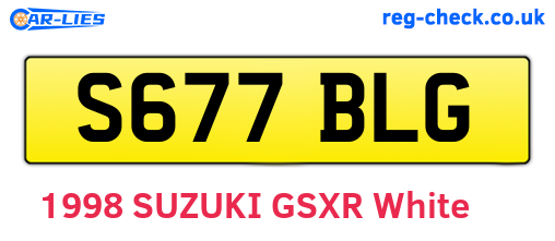 S677BLG are the vehicle registration plates.