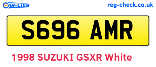 S696AMR are the vehicle registration plates.