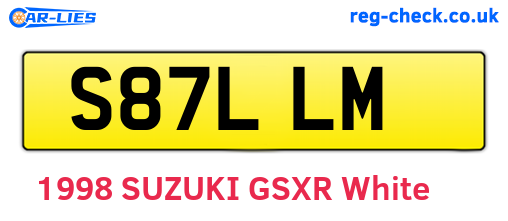 S87LLM are the vehicle registration plates.
