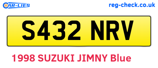 S432NRV are the vehicle registration plates.