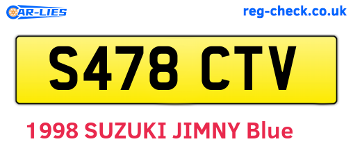 S478CTV are the vehicle registration plates.