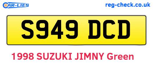 S949DCD are the vehicle registration plates.