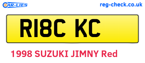 R18CKC are the vehicle registration plates.