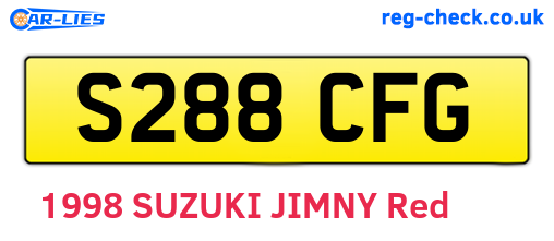 S288CFG are the vehicle registration plates.
