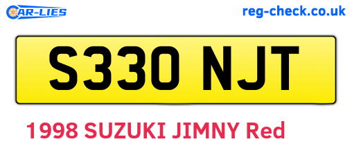 S330NJT are the vehicle registration plates.