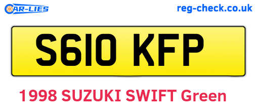 S610KFP are the vehicle registration plates.