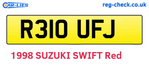 R310UFJ are the vehicle registration plates.